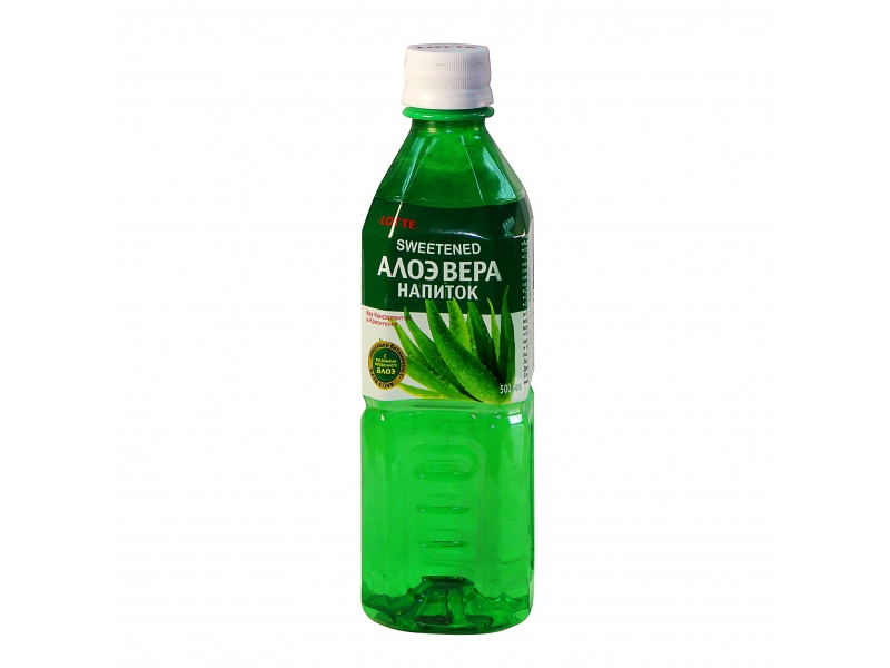 Напиток безалкогольный негазированный  Lotte Aloe Vera (Алоэ Вера), ТМ Лотте, вкус оригинал, 0,5 л.  (Южная Корея)