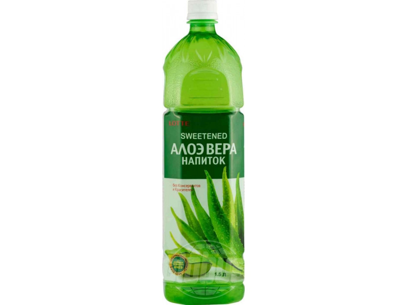 Напиток негазированный  Lotte Aloe Vera оригинал, 1,5 л.