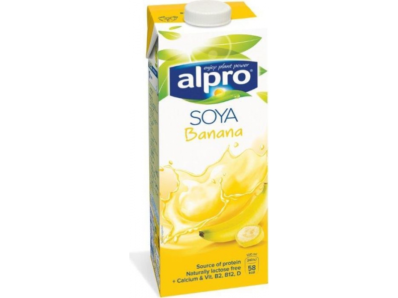 Напиток соево-банановый обогащенный кальцием и витаминами ALPRO, 1л 
