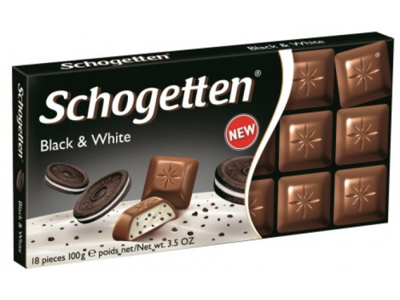Молочный шоколад Schogetten Black & White Chocolate (Сливки и какао) (Германия)