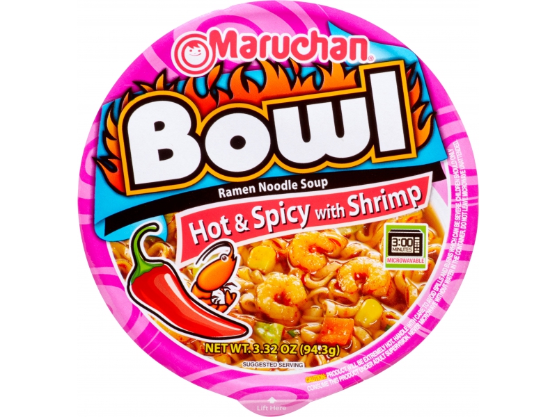  Maruchan Ramen Noodle Soup Hot & Spicy with Shrimp   (),  94,2 